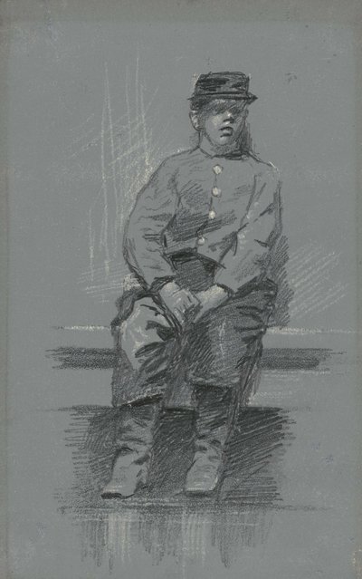 الكاديت ، c.1895 (الجرافيت على اللوحة الرمادية) بواسطة روبرت ويليام فونوه