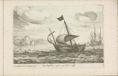 دوجر من دوج بوت Een Dogh-boot groot about 8 Last / Dogh-Boot de 8 Tonneaux (العنوان على الكائن) لا توجد سفن متنوّعة موجودة على أراضيها اتحادات / أيقونات لسفن هولندية مختلفة تستخدم أساسًا في المياه الداخلية للمنطقة بواسطة جيرارد فالك