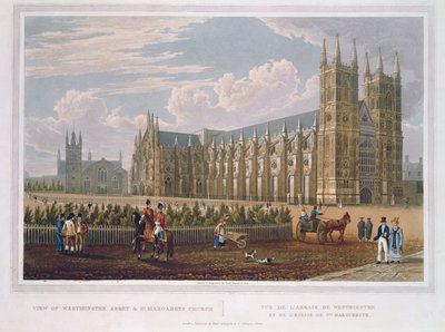 منظر لدير وستمنستر وكنيسة القديسة مارجريت ، حانة. بواسطة Colnaghi und Co. (aquatint) بواسطة روبرت الأكبر والأصغر هافيل