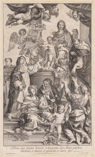 العذراء والطفل مع القديسين ، ج. 1720-1730. بواسطة روبرت فان اودينيرد