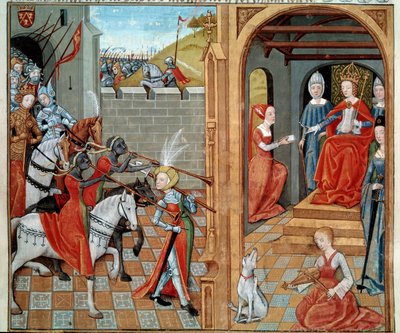 الأمازون لديه محكمة الملكة ربما لويز سافوي (1467-1531) مصغرة من مخطوطة الاب. 22971 "" Secret de l'histoire naturelle "" لـ Tauinet Testard 1480-1485. باريس ، BN بواسطة Robinet Testard