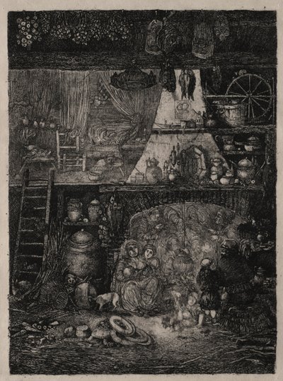 الداخلية الفلاحية في هوت غارون ، 1858. بواسطة رودولف بريسدين