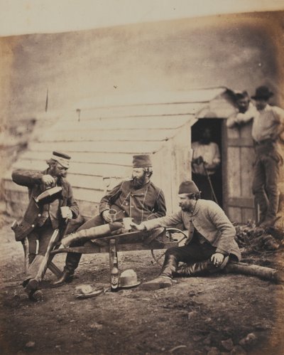 مشقات في المعسكر ، من ألبوم يحتوي على 52 صورة مرتبطة بحرب القرم ، 1855 بواسطة روجر فينتون