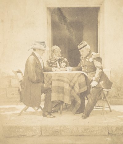 مجمع الحرب صباح يوم أخذ المملون. اللورد راجلان ، عمر باشا 1855. بواسطة روجر فينتون
