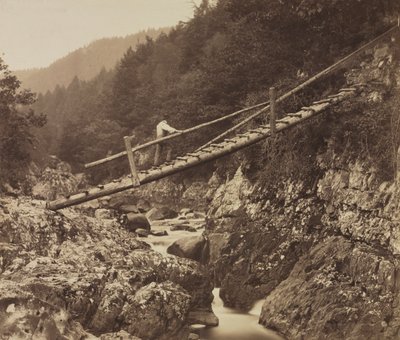 The Miners Bridge ، على ال Llugwy ، شمال ويلز ، 1857. بواسطة روجر فينتون