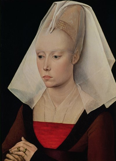 صورة لسيدة ، حوالي 1450-60 (زيت على لوح من خشب البلوط) بواسطة روجير فان دير (ورشة عمل) Weyden