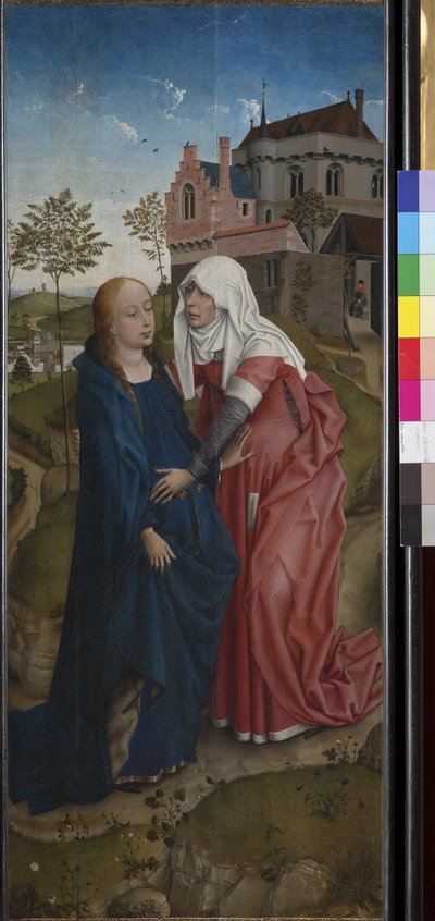 الزيارة حوالي عام 1435 (تمبرا وزيت على خشب) بواسطة روجير فان دير (ورشة عمل) Weyden