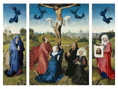 Crucifixion Triptych ، ج 1445 (زيت على لوح بلوط) بواسطة روجير فان دير ويدين