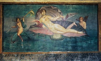 Fresco depicting Venus, House of Venus in Shell, Pompeii (Unesco World Heritage List بواسطة رواية