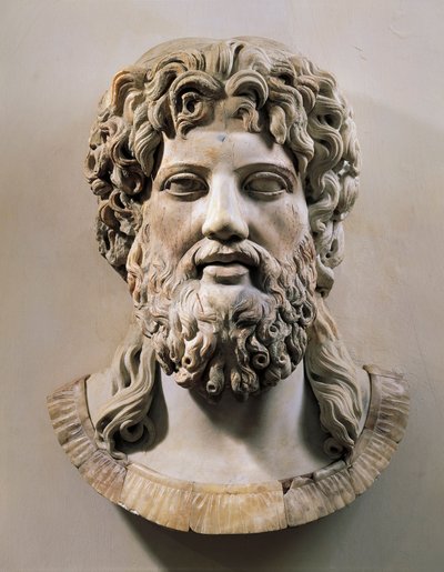 Head of Asclepius or Zeus (marble) بواسطة رواية