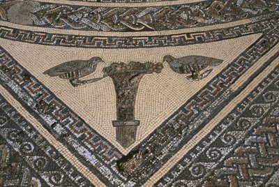 بيت Orpheus ، Orpheus محاطة بالحيوانات البرية ، التفاصيل (فسيفساء) بواسطة رواية