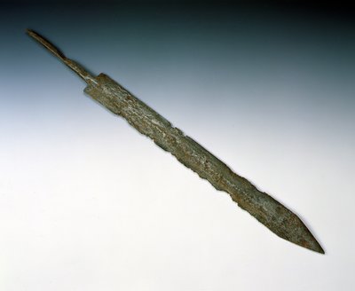سيف الجلاديوس الفيلق ، من الموقع الروماني في نيوستيد ، ميلروز ، 80-100 ميلادي (برونزي) بواسطة رواية