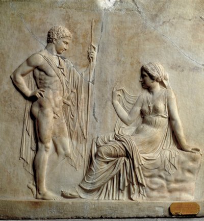 فن العلية الجديدة (العلية الجديدة): نقش يمثل أسطورة Telephus (Telephus) القرن الأول قبل الميلاد. من Ercolano (Herculanum) نابولي ، Museo Archeologico Nazionale بواسطة رواية