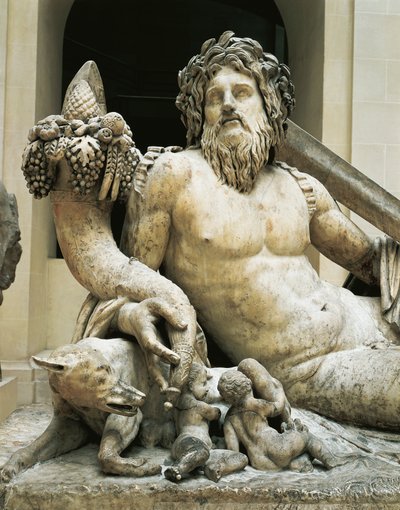 Statue representing the River Tiber (marble) بواسطة رواية