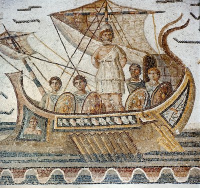 أوليسيس وصفارات الإنذار ، من فيلم `` The Odyssey &39;&39; لهومر (فسيفساء) بواسطة رواية