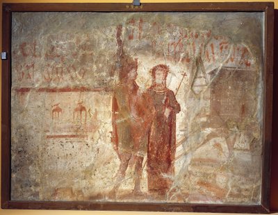 Workshop sign and electoral announcements, Pompeii, Italy 70-79 AD (fresco) بواسطة رواية