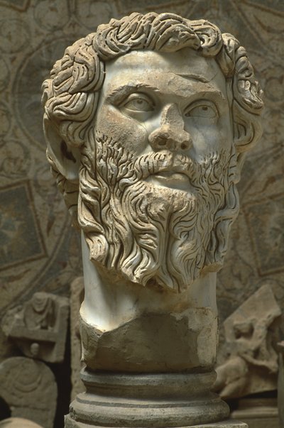 تمثال نصفي سيبتيموس سيفيروس (145-211) ، الفترة الإمبراطورية العالية (27 ق.م - 395 م) (رخام) بواسطة الفترة الإمبراطورية الرومانية