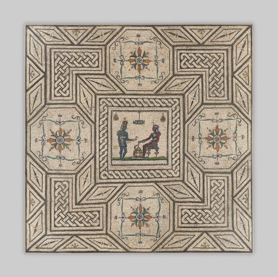 رصيف فسيفساء بمشهد مصري ، حوالي 130-150 ميلادي (حجر وزجاج) بواسطة الفترة الإمبراطورية الرومانية