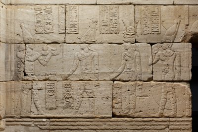 الإغاثة من معبد Dendur ، c.10 قبل الميلاد (الحجر الرملي الأيولي) بواسطة الفترة الرومانية المصرية