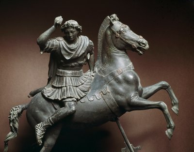 الإسكندر الأكبر (356-323 قبل الميلاد) على ظهر حصان سيكون الحصان بوسيفال. النحت البرونزي بعد الأصل من قبل ليسيب من Sicyone (395-305 قبل الميلاد) نابولي ، Museo Archeologico Nazionale بواسطة رومان رومان