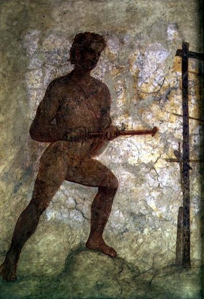مجسم ذكر عاري (لوحة جدارية) بواسطة رومان رومان