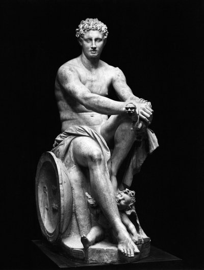 Ares Ludovisi ، نسخة من أصل يوناني من القرن الرابع قبل الميلاد (رخام) (صورة ب / ث) بواسطة رومان رومان