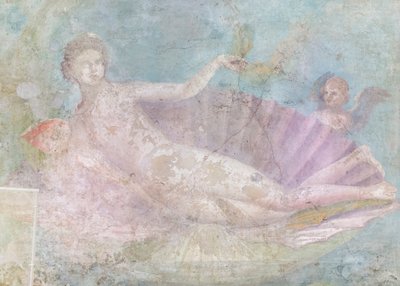 فينوس على صدفة، لوحة، 50-75 م (لوحة جصية) بواسطة Roman Roman