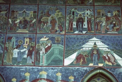 ترنيمة للعذراء ، الجدار الجنوبي للكنيسة ، حوالي 1601 بواسطة المدرسة الرومانية