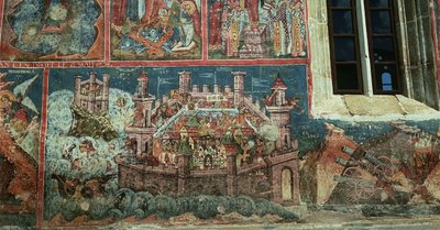 حصار القسطنطينية من قبل السلطان محمد الثاني (1432-81) في 1453 بواسطة المدرسة الرومانية