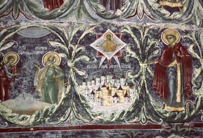 سليمان ، تفاصيل من شجرة جيسي ، الجدار الجنوبي للكنيسة ، c.1601 بواسطة المدرسة الرومانية
