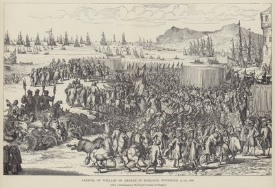 وصول ويليام أورانج إلى إنجلترا ، نوفمبر 1688 (ليثو) بواسطة رومين دي (بعد) هوغي