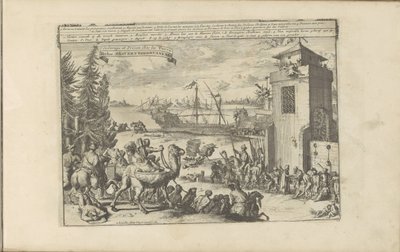 Slaven en gevangenen bij de Turken Turkse slavernij en gevanknis / العبودية والسجن بين الأتراك (العنوان على الكائن) جزر الهند الشرقية والغربية وأماكن أخرى (عنوان السلسلة) بواسطة Romeyn de Hooghe