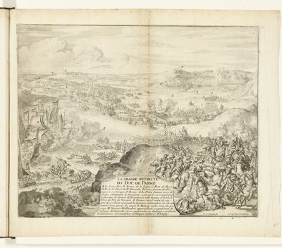 انسحاب جيش دوق بارما 1592 لا غراندي ريتريت دو دوك دي بارم (العنوان على الكائن) Guerres de Flandres (عنوان المسلسل) بواسطة Romeyn de Hooghe