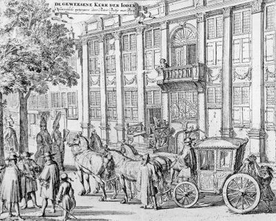 كنيسة اليهود السابقة ، حوالي 1700 بواسطة Romeyn de Hooghe