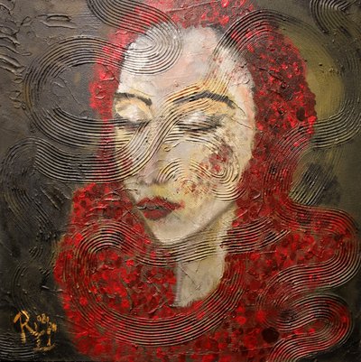 امرأة حساسة بشعر أحمر بواسطة روزالي