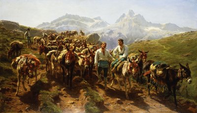 موليتيرس إسباني يعبرون جبال البرانس ، 1857 بواسطة بينك بونور