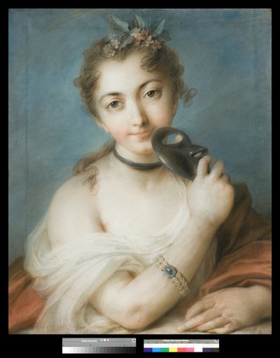 صورة لامرأة مع قناع ، 1720-1720 بواسطة روزالبا جيوفانا كاريرا