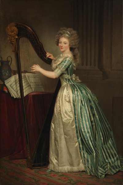 صورة ذاتية مع القيثارة ، 1791 بواسطة Rose Adelaide Ducreux