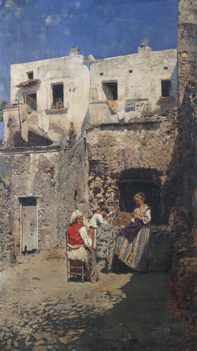 The sun, by Rubens Santoro (1859-1942), oil on panel. Italy, 20th century. بواسطة روبنز سانتورو