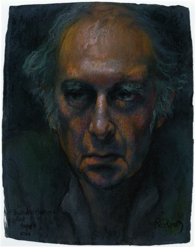 هارولد بينتر في مسرحية صامويل بيكيت مسرحية منفردة Krapp s Last Tape Portrait by Zsuzsi Roboz in pastels c بواسطة رودولف ايشستايدت