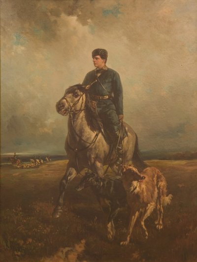 دوق روسيا الأكبر فلاديمير ألكساندروفيتش 1847-1909 أون ذا هانت ، تسعينيات القرن التاسع عشر بواسطة رودولف فرديناندوفيتش فرينز