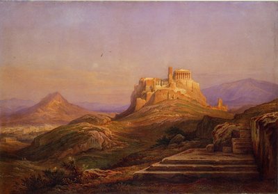 منظر للأكروبوليس من Pnyx ، 1863 بواسطة رودولف مولر