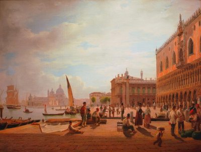 عرض Piazzetta في البندقية مع قصر دوجي وسان بواسطة رودولف من البديل