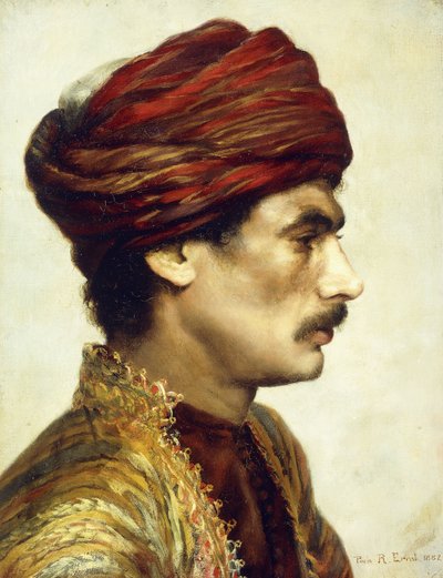 صورة شخصية لرجل في عمامة حمراء ، 1882 بواسطة رودولف إرنست