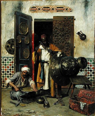 عامل المعادن ، حوالي 1888 (زيت على لوح) بواسطة رودولف إرنست