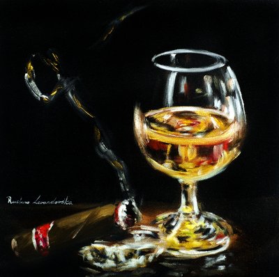 نخب رجل محترم، 2025 (زيت على قماش) بواسطة روسلانا ليفاندوسكا