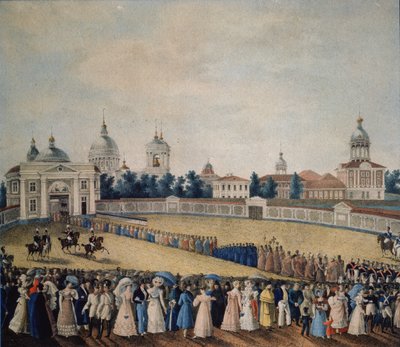 زيارة القيصر ألكسندر الأول في دير ألكسندر نيفسكي 1821 بواسطة سيد الروسي