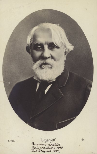 إيفان تورجنيف (1818-1883) ، روائي روسي ، كاتب قصة قصيرة وكاتب مسرحي بواسطة مصور روسي