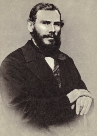 تولستوي ، موسكو ، 1862 بواسطة مصور روسي