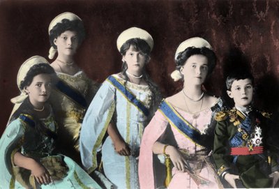 صورة لأطفال القيصر الروسي نيكولاس الثاني (1868-1918) بواسطة مصور روسي